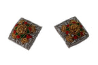 Shoulder Pips 1/2" Silver Hand Embroidered H/E Bath Stars 1 Pair