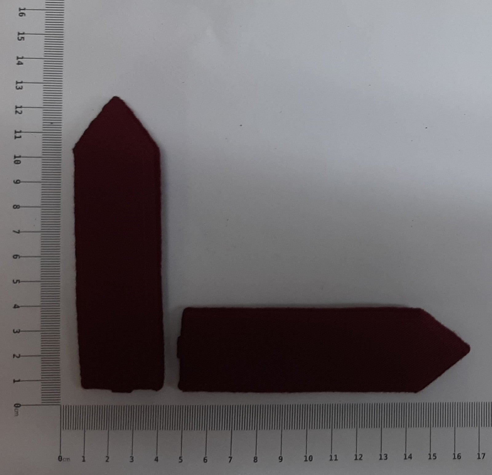Maroon Officer's Gorgets British Made Army Pattern with Twill Cord and Buttons