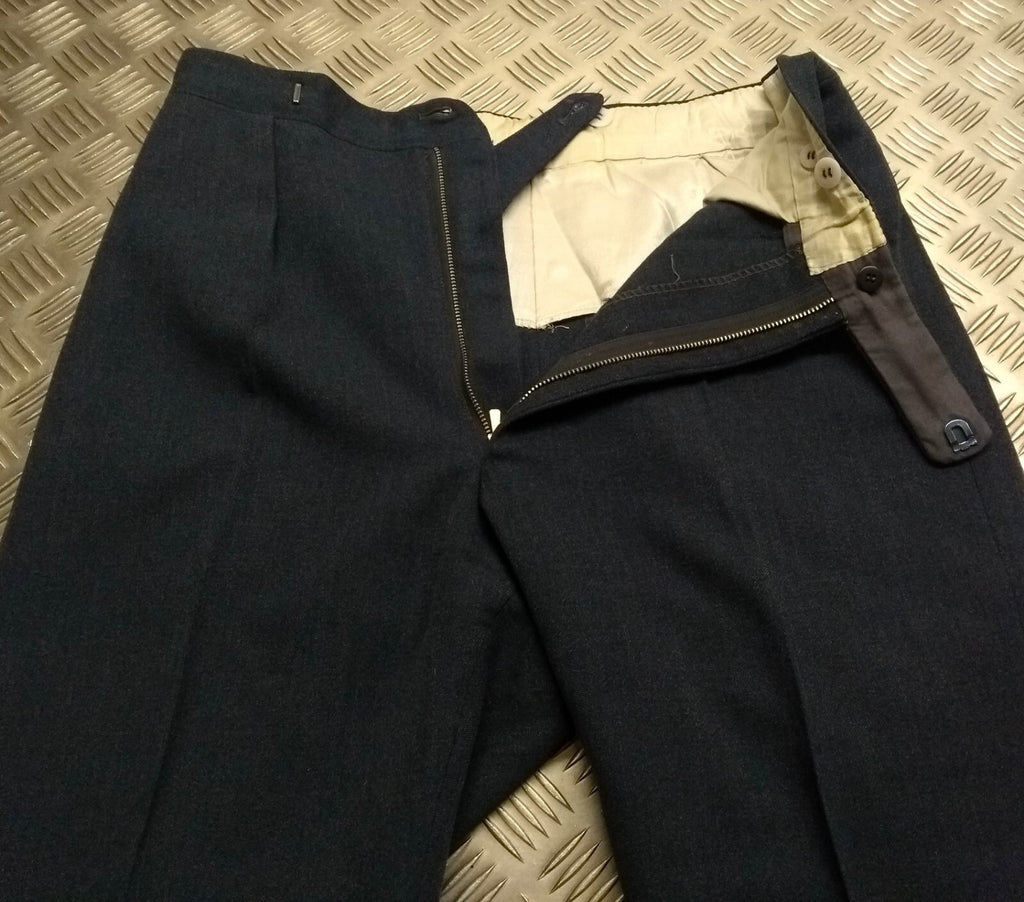 Vintage RAF Royal Air Force Trousers Blue Grey Colour Re-enactment Retro Clothing W31" L31"