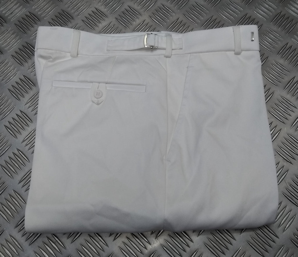 Royal Navy Trousers Class II C2 White Uniform Bell Bottomed Flares RN Waist 72cm