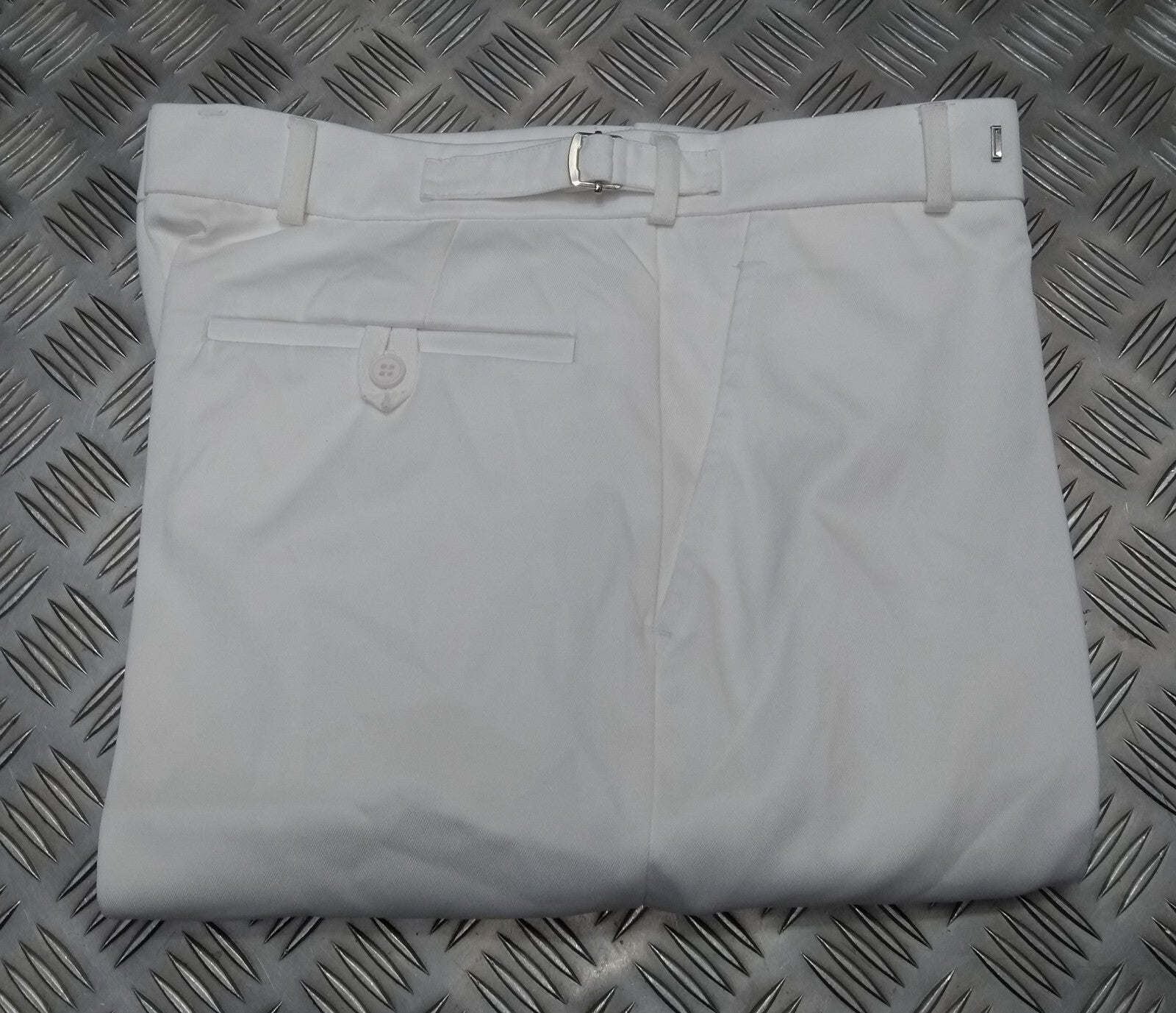 Royal Navy Trousers Class II C2 White Uniform Bell Bottomed Flares RN Waist 72cm
