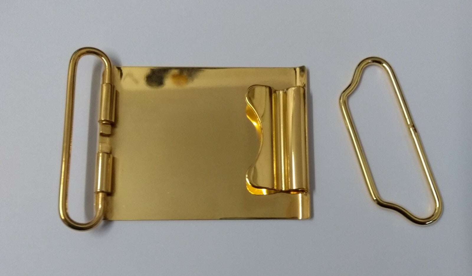 62mm Gilt Buckle Plate type Buckle Set No Insignia British Issue NEW