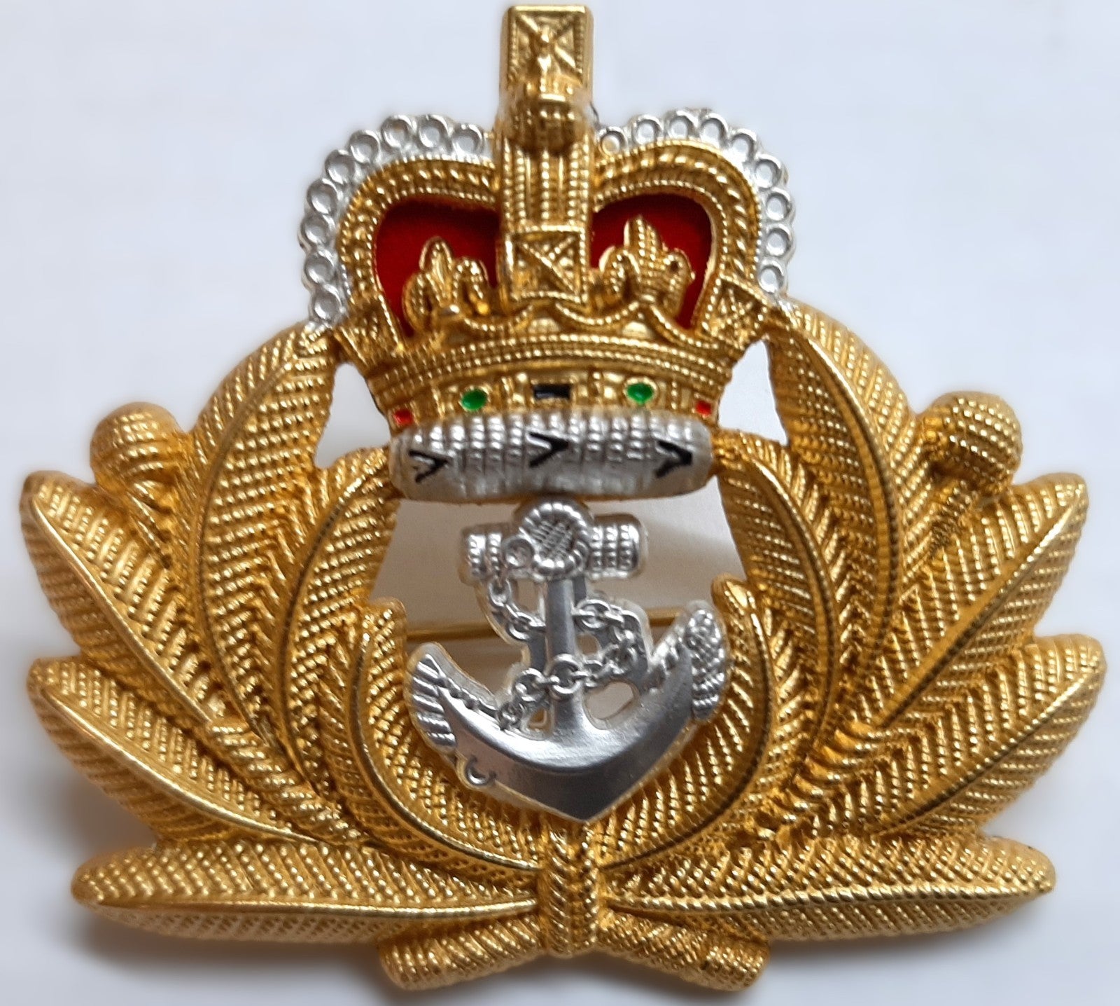 British Navy OFC Beret Badge RN Royal Crown Laurel & Anchor NEW x2