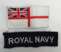 British Navy Sew on Title Chest Strip & Shoulder Flag RN Royal Navy