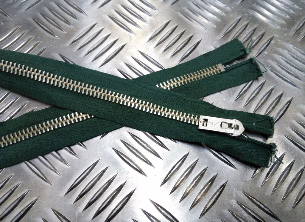 Genuine British Army NZ 66" Closed End Metal Zip / Zipper Vintage Green