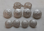 Small Arms School Dress Jacket Buttons and Collar Badges Full Set