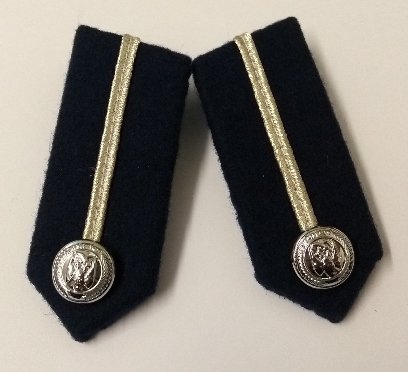 Arab Emirates Gorgets Collar Tabs Silver Braid Detail Officers & UAE Buttons