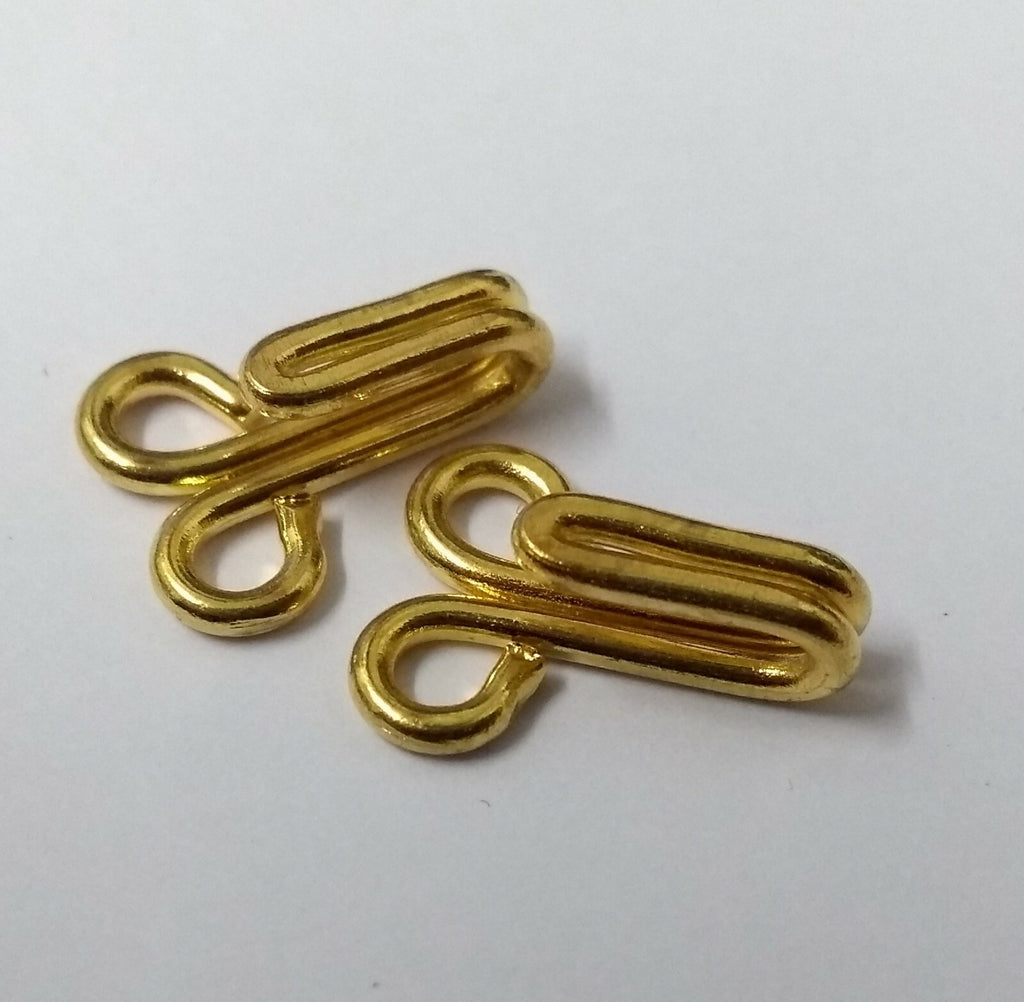 Aiguillette Pipe Cord Chain & Snipe Hooks Gold /Brass Coloured X4 STD82