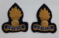 Royal Engineers Mess Kit Badge British Army Black Embroidered OFC Collar Patches
