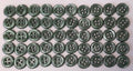 50 Vintage Buttons 4 Hole Shirt / Shank Anchors Pearlesque Green 11mm old Stock
