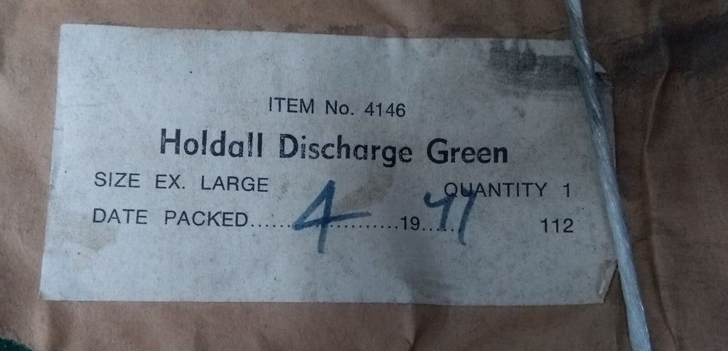Vintage 70s Holdall Carry All EX Large Vinyl Discharge Green British Surplus