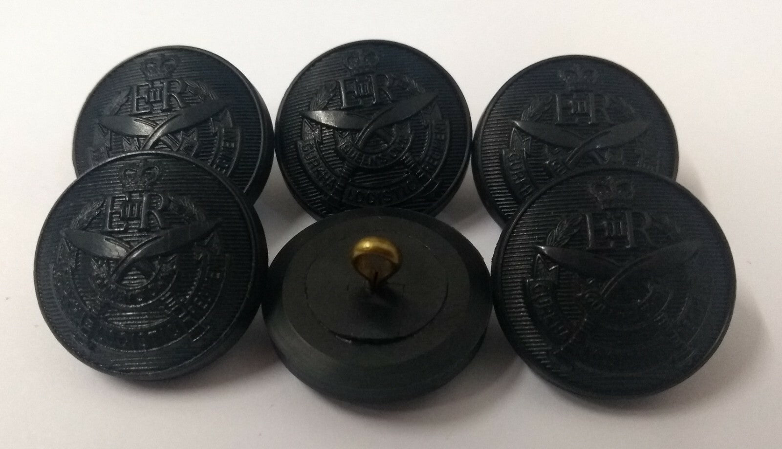 Genuine British Army Queens Gurkha (Logistics) Issue Dress Black Buttons - NEW
