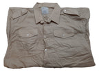 British Army Style Fawn Shirt No2 Dress Old Pattern Long Sleeve Collar 47cm