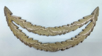 Silver Wire 2 Row Thistle Applique Braid Garnish Officers Cap Peak British Made