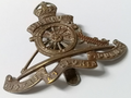 Vintage Royal Artillery King's Crown Hat Badge British Army issue Old Pattern