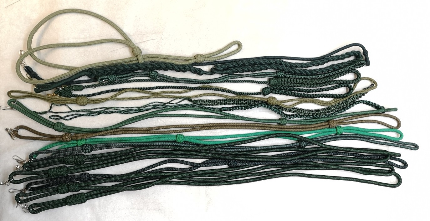 Green Ceremonial & Parade Lanyards / Cords joblot of 18