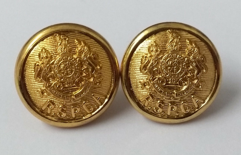 Vintage RSPCA Buttons Obsolete Collectors R.S.P.C.A Kings Crown Issue ASBT350