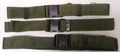 3 Army Webbing Belts British Green with Quick Release Buckles
