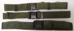 3 Army Webbing Belts British Green with Quick Release Buckles