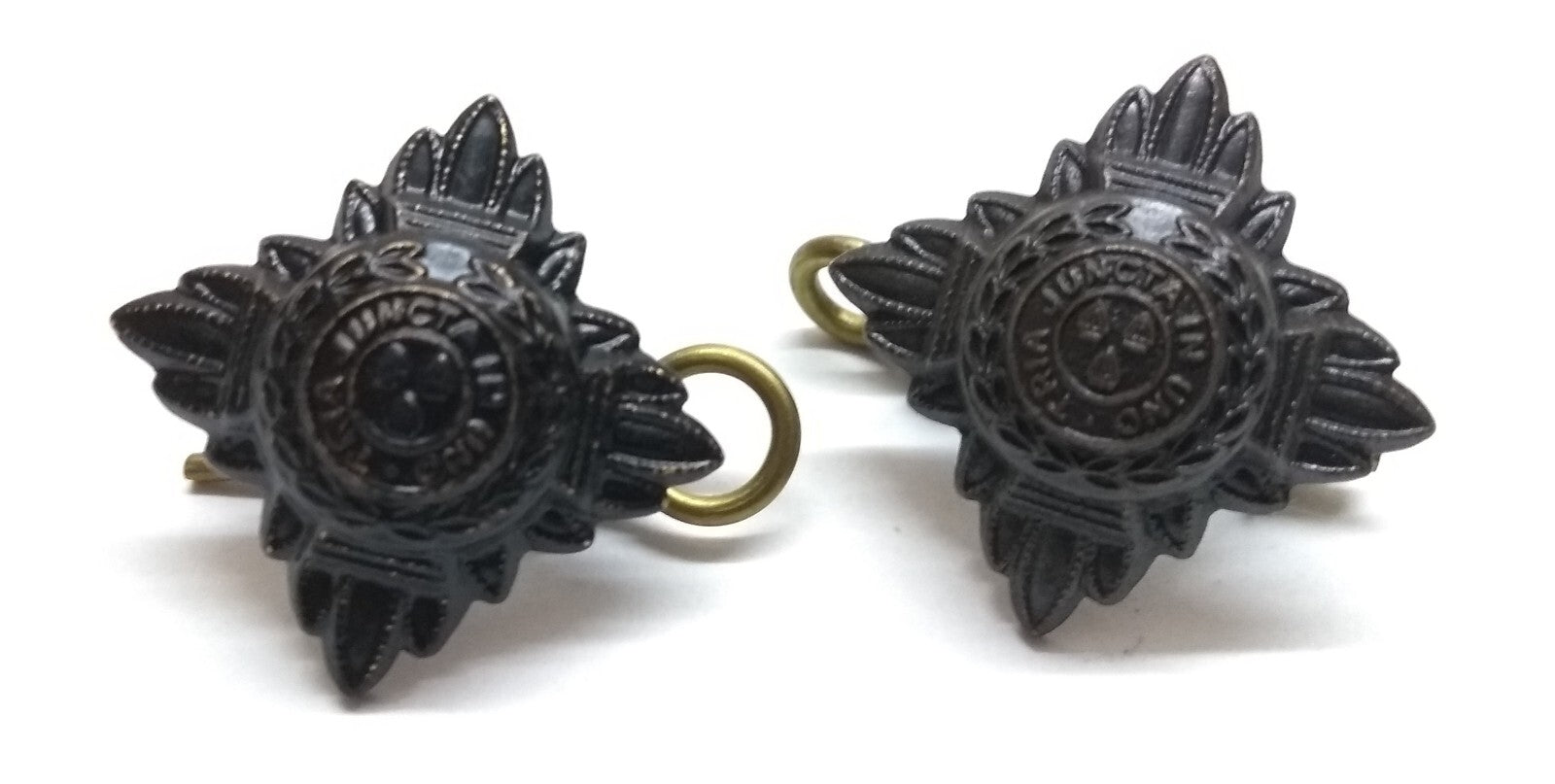 Rank Stars Pips British Royal Marines Officer Insignia Tria Juncta In Uno 5/8"