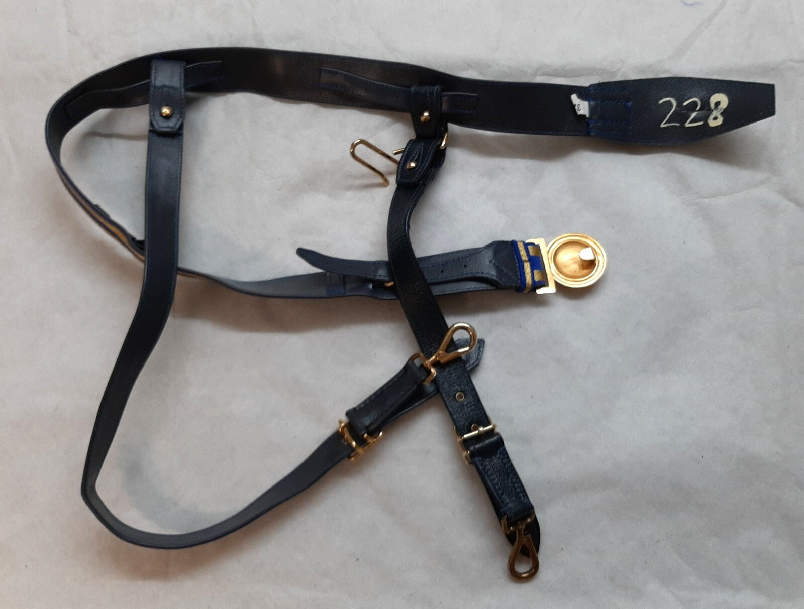 RAF Royal Air Force Ceremonial Belt PER ARDUA AD ASTRA Buckle With Slings 38"