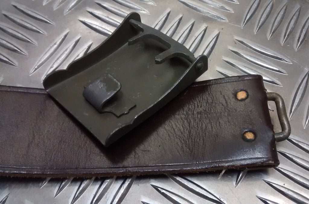 Genuine Vintage Eastern Block Brown Leather Trousers Belt- All Sizes