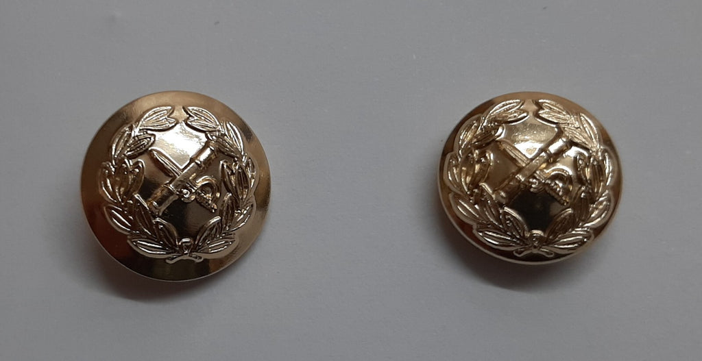 Gen OFCs Buttons 22L Small Mounted Snr OFC Type Made in England 1 Pair