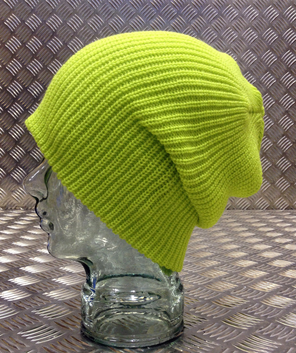 Yellow / Lime Green Knitted Beanie Hat / Watch Cap / Woolly Hat - One size - NEW