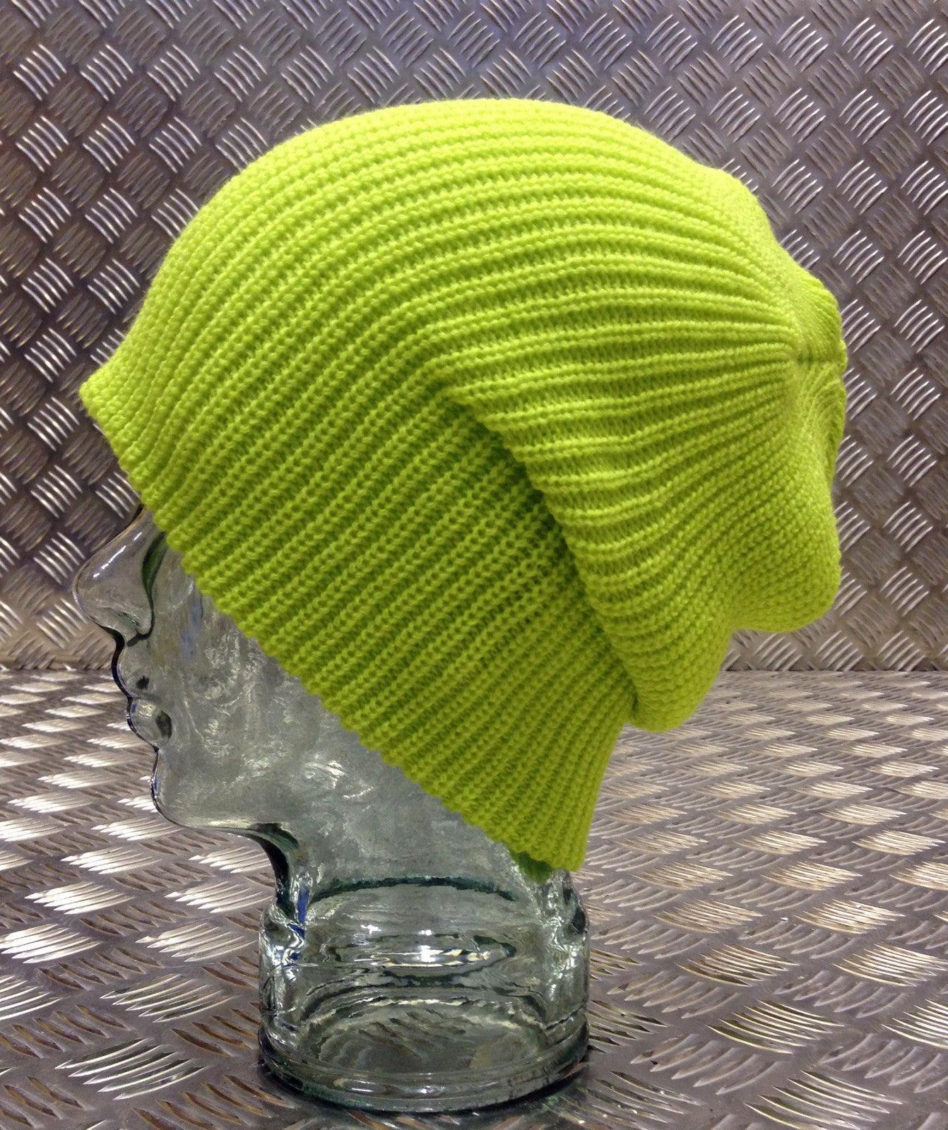 Yellow / Lime Green Knitted Beanie Hat / Watch Cap / Woolly Hat - One size - NEW