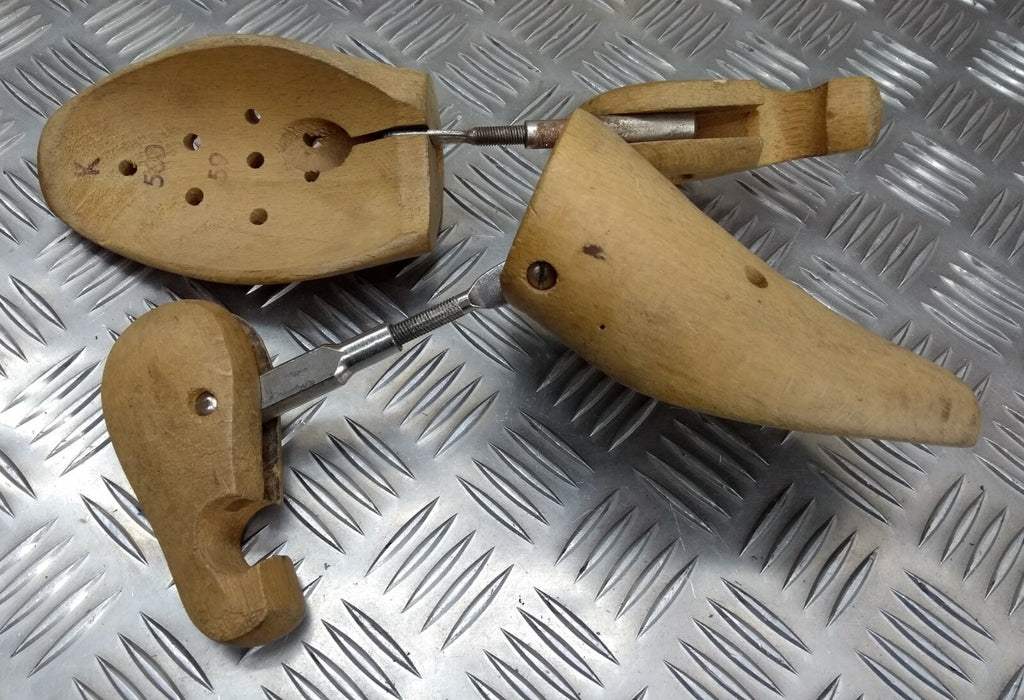 Vintage German Issue Wooden Shoe Trees Boot Shapers 1960s 1970s