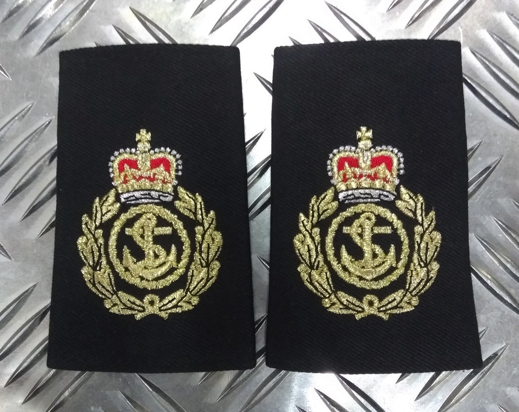Naval CPO Epaulettes RN Type Shirt Sliders Chief Petty OFC -- 1 Pair