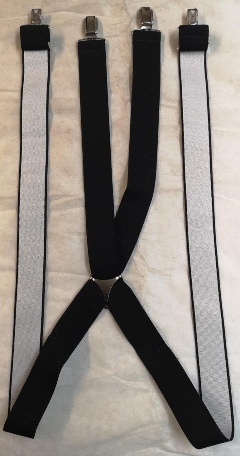 Various Clip-On / Button Elastic Braces / Suspenders Adjustable