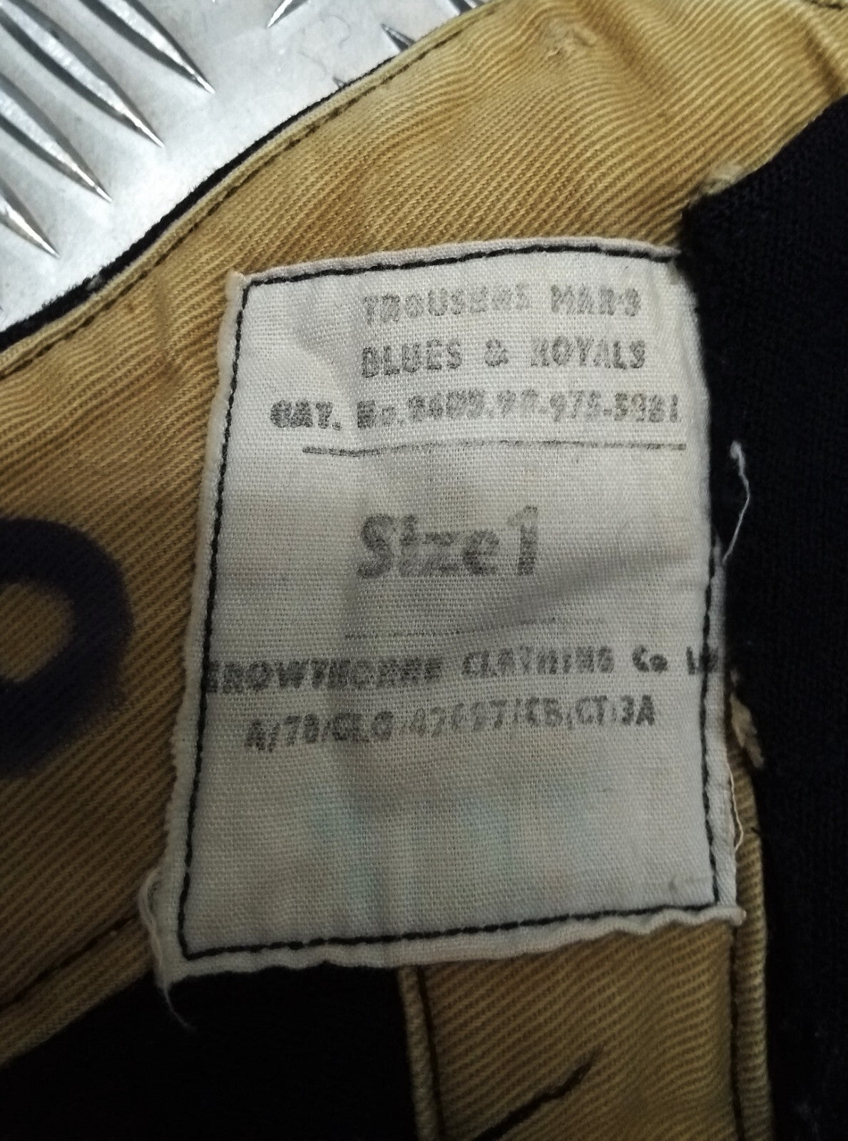 Vintage No1 Trousers Ceremonial Issue Dress British RHG/D Faulty