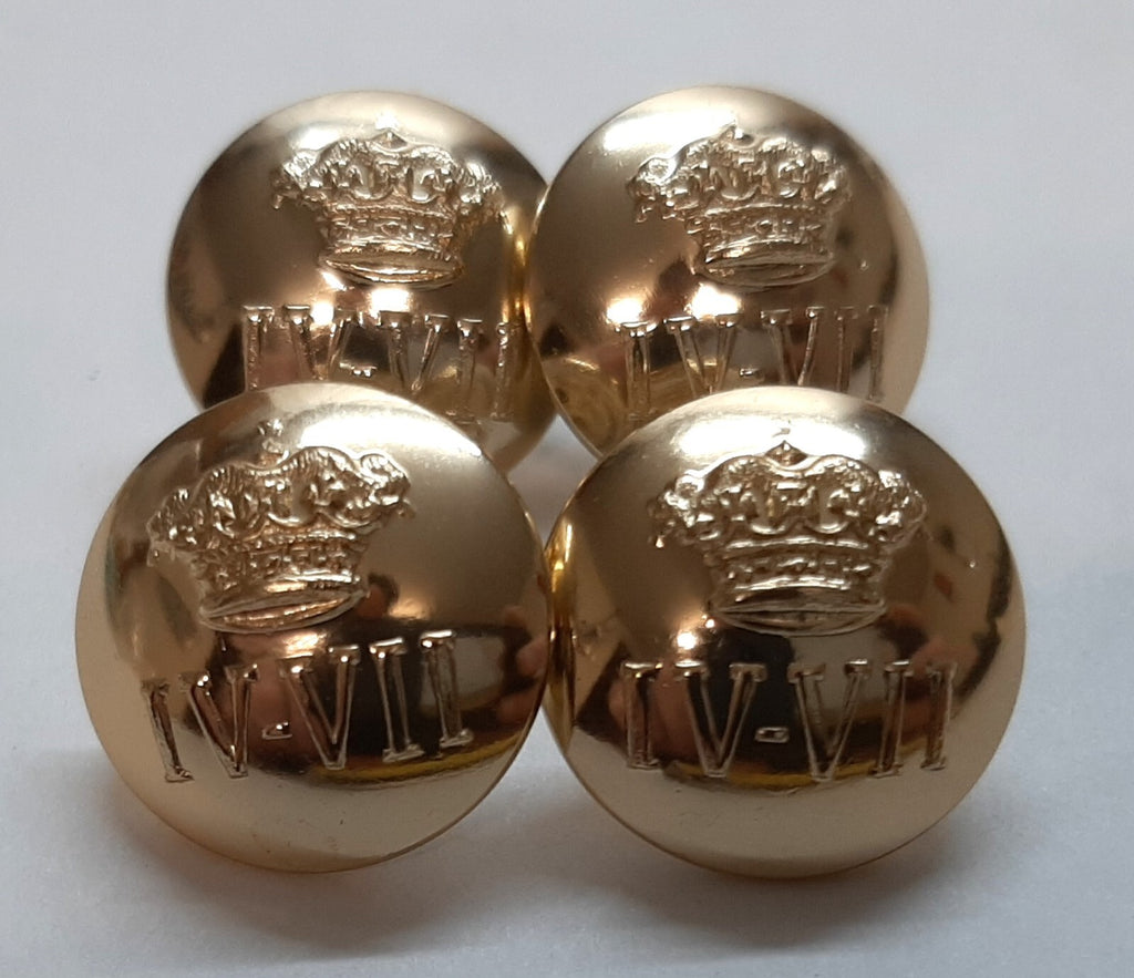 4th/7th RDG British Dragoons Dress Medium Buttons x 4 NOS