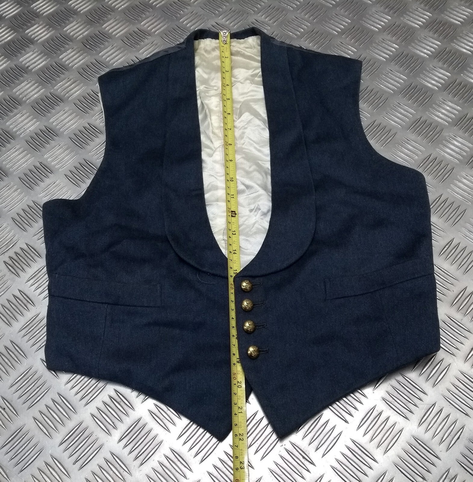 RAF Vintage Mess Dress Waistcoat Royal Air Force Blue Grey Colour Q/C Buttons