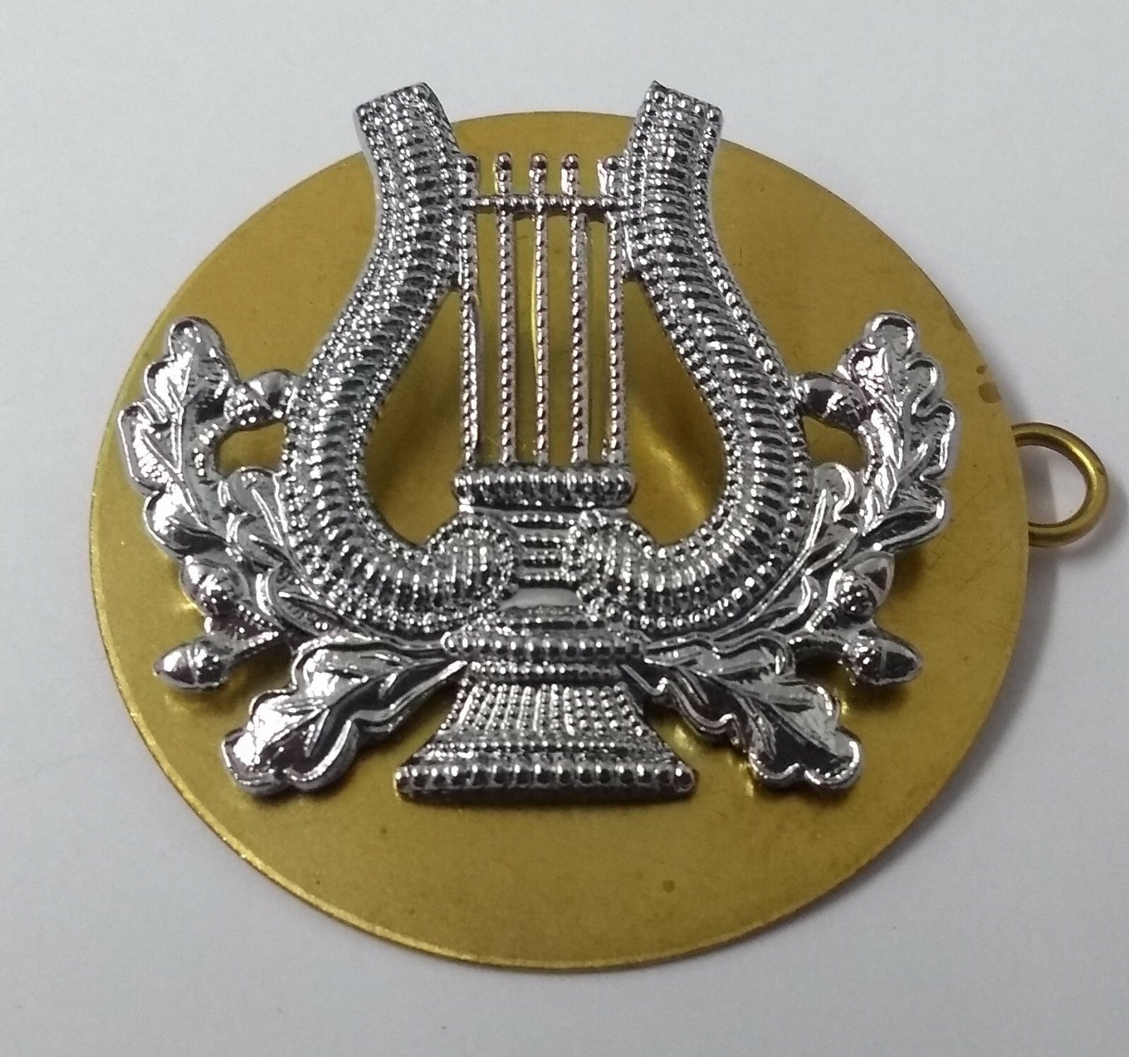RAF Royal Air Force Lyre Badge Air Force Band and ATC Bandsman Silver Coloured - NEW