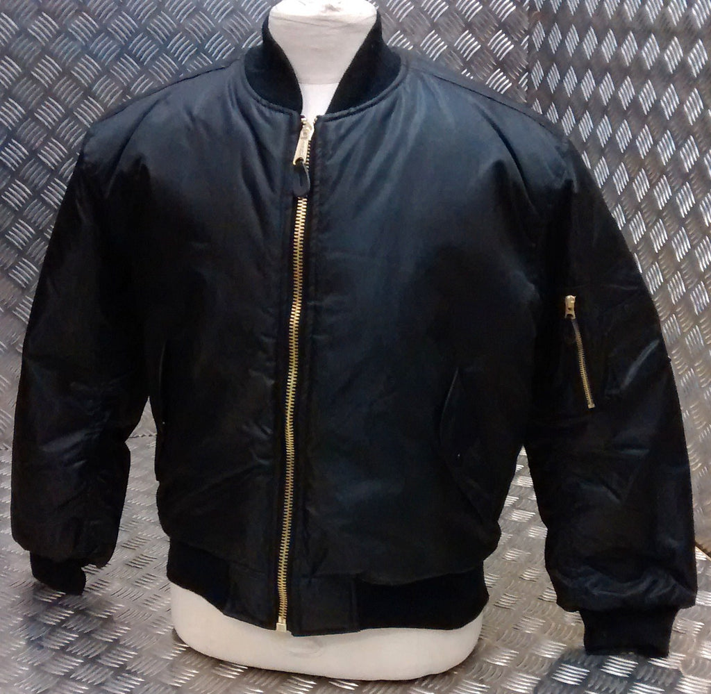 MA1 US Style Bomber Jacket Black - NEW