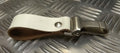 Genuine Vintage Issue White Belt Slide / Fob With Metal Snap Hook
