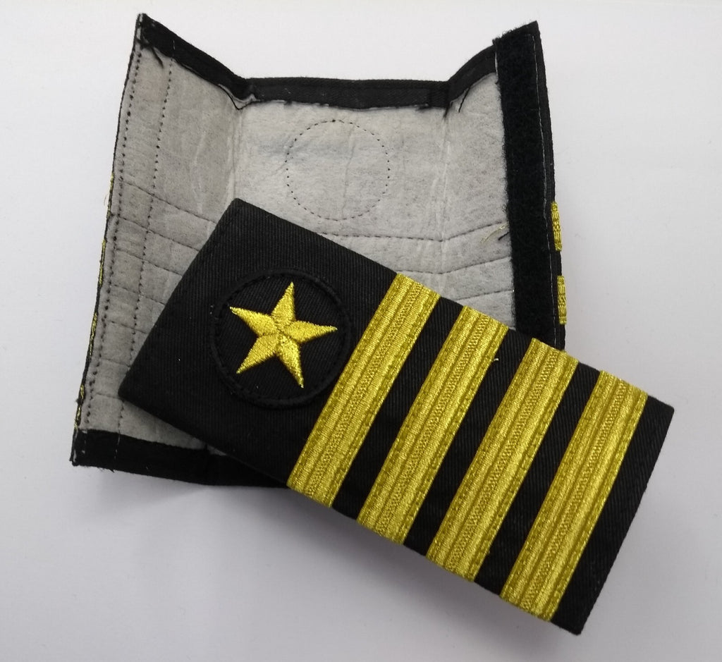 Naval Shoulder Slides / Boards Officers Gold Lace Navy NEW