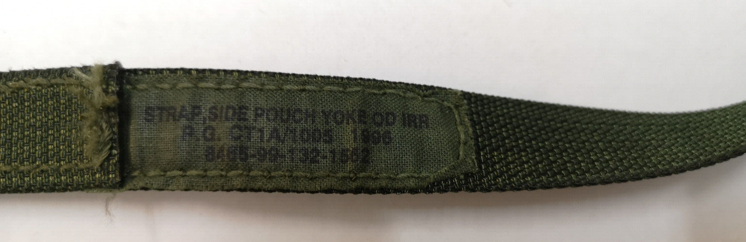 British Issue Green Utility Strap Side Pouch Yoke OD IRR 3 male buckles
