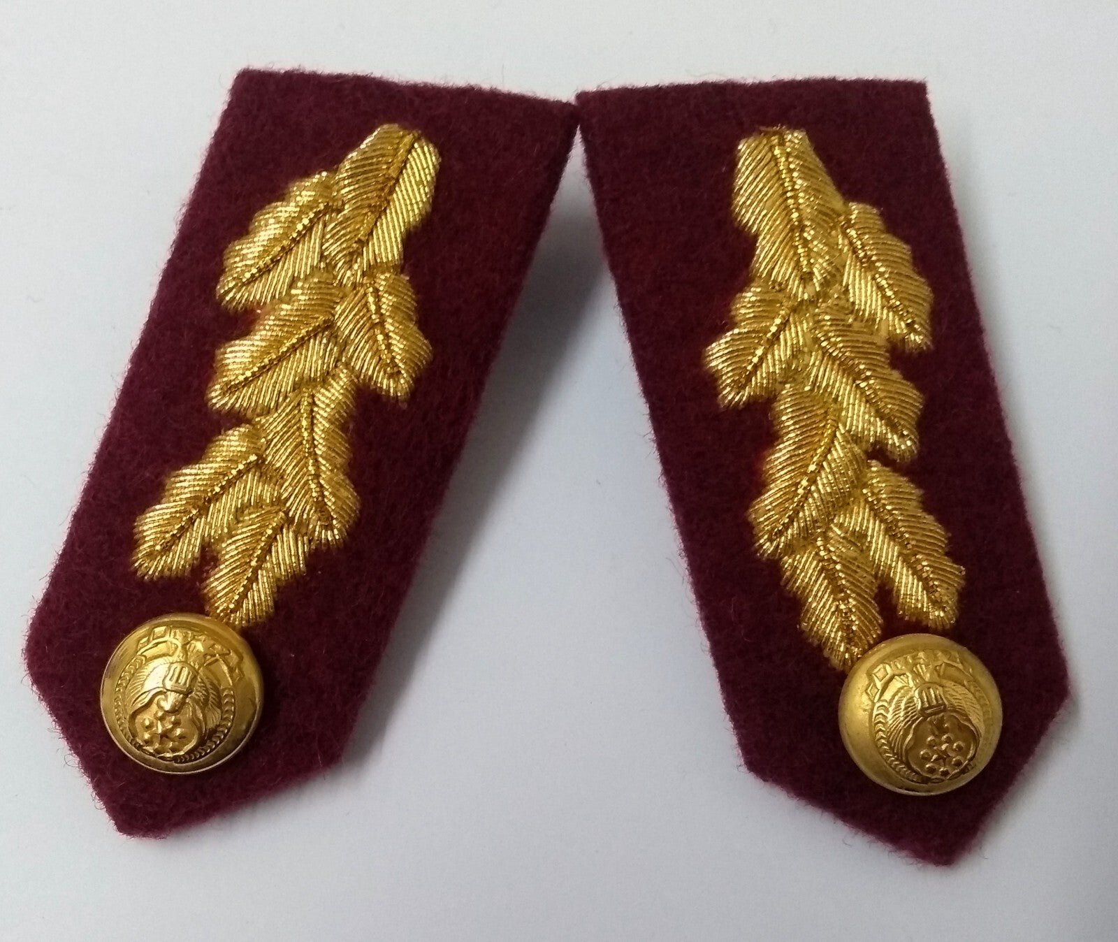 Arab Emirates Gorgets Collar Tabs Gold Braid Detail Senior Officers UAE Buttons