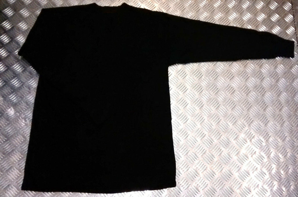 Genuine German Army Long Sleeve Thermal Top /Jumper / Shirt Overdyed Black
