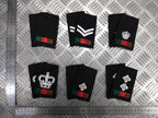 Royal Tank Regiment RTR Black Rank Slides Genuine British, Pairs