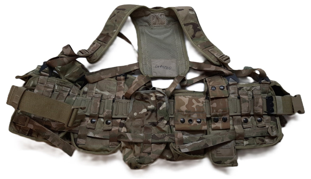 Airborne Army Webbing MTP British Assault Camo Belt Yoke & Assorted Pouches (6)