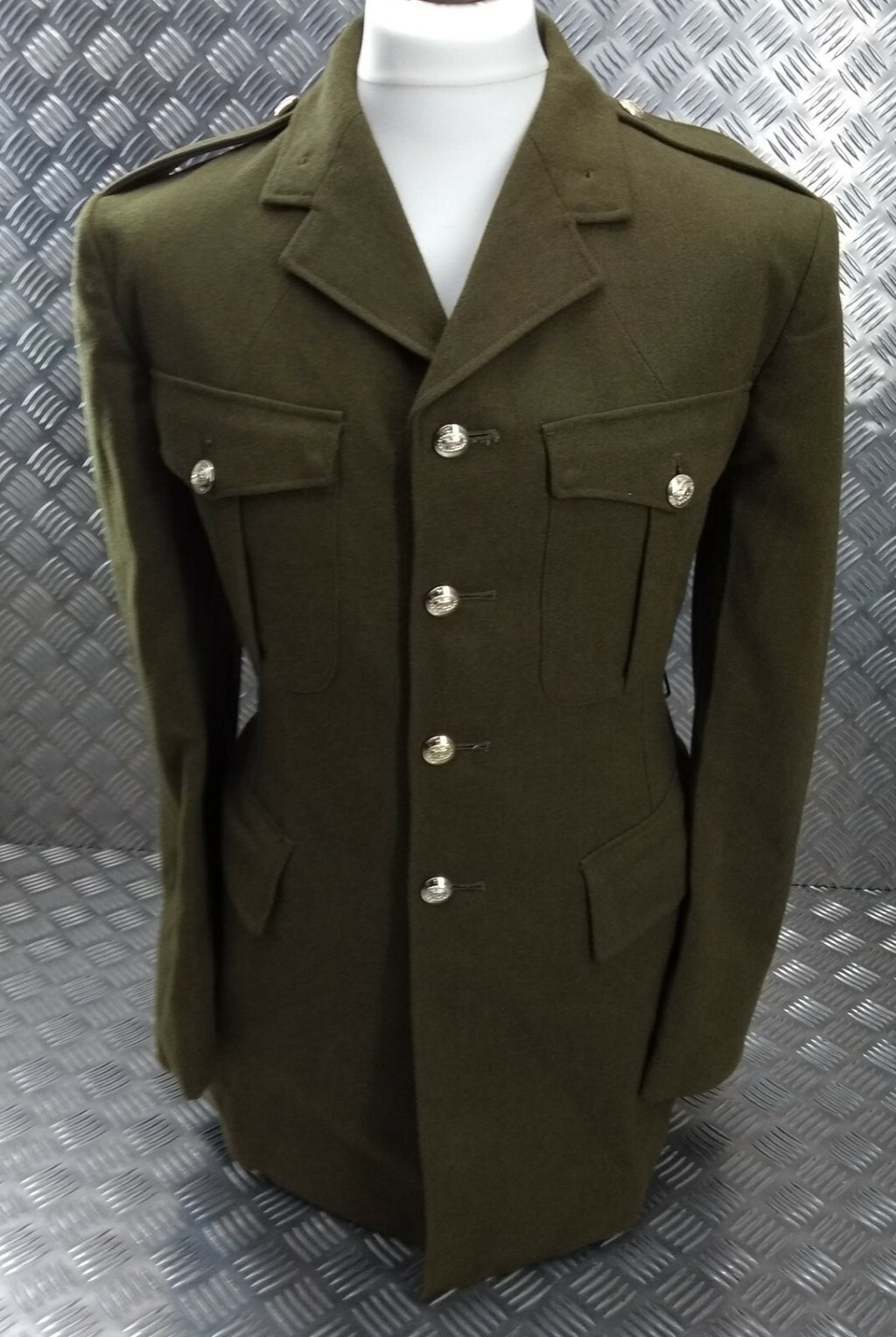 British Army No2 Khaki Jacket Anglian Dress With Buttons Costume Fancy Dress