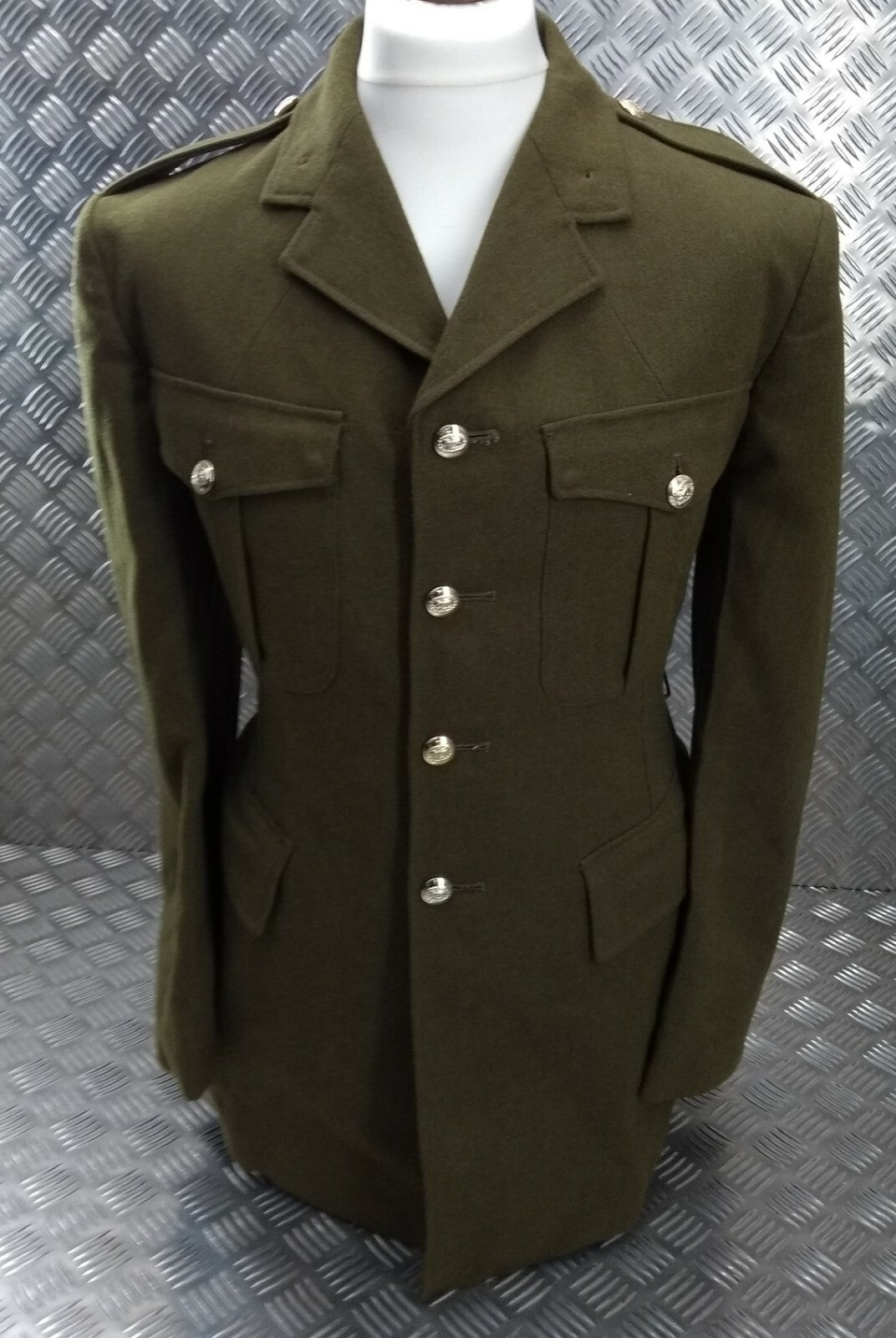British Army No2 Khaki Jacket Anglian Dress With Buttons Costume Fancy Dress