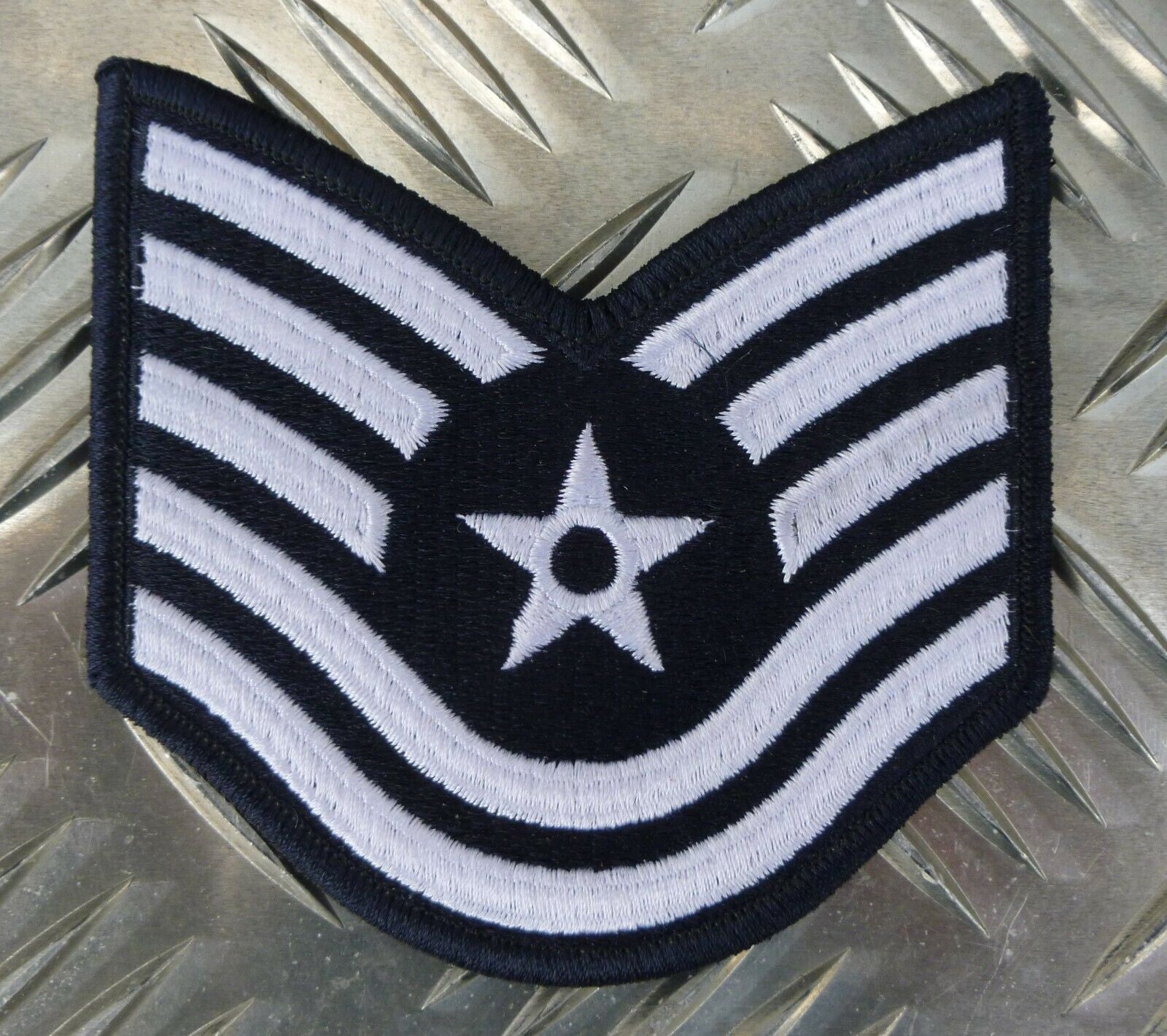 US Air Force USAF Technical Sergeant Sew-on Badge Patch x 2- NEW