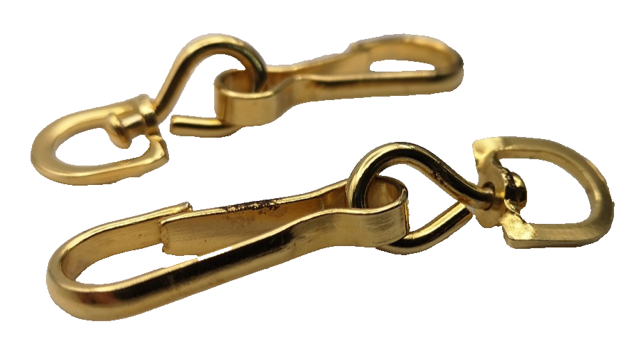 Lanyard Hooks/Clips Swivel Brass Coloured