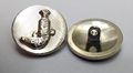 British Made Flat Blazer Chrome Colour Buttons with Oman Sheathed Khanjar Symbol