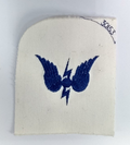 Royal Navy Radio Operator Blue On White Embroided Naval Branch Patch